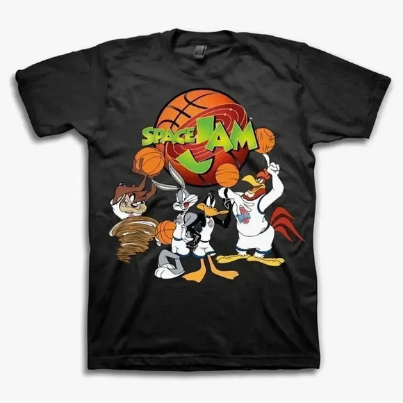 SPACE JAM Mens Classic Shirt - Tune Squad Marvin & Bugs  90’s Classic T-Shirt - Picture 1 of 8